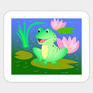 Funny frog Sticker